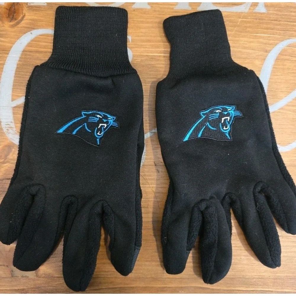 NFL Carolina Panthers Warm Winter Gameday Embroidered‎ Gloves One Size